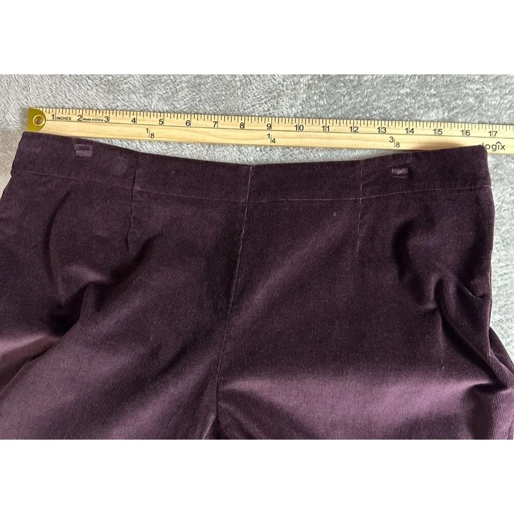 J. Jill Corduroy‎ Pants Women’s Size 8 Wine Burgundy Elevated Basics Classic